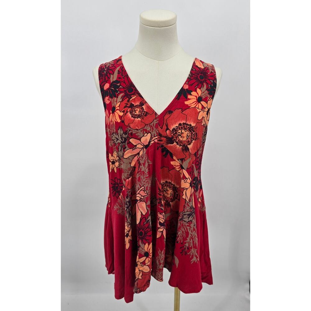Free People Festival Indie Floral Back Yard Party Tunic